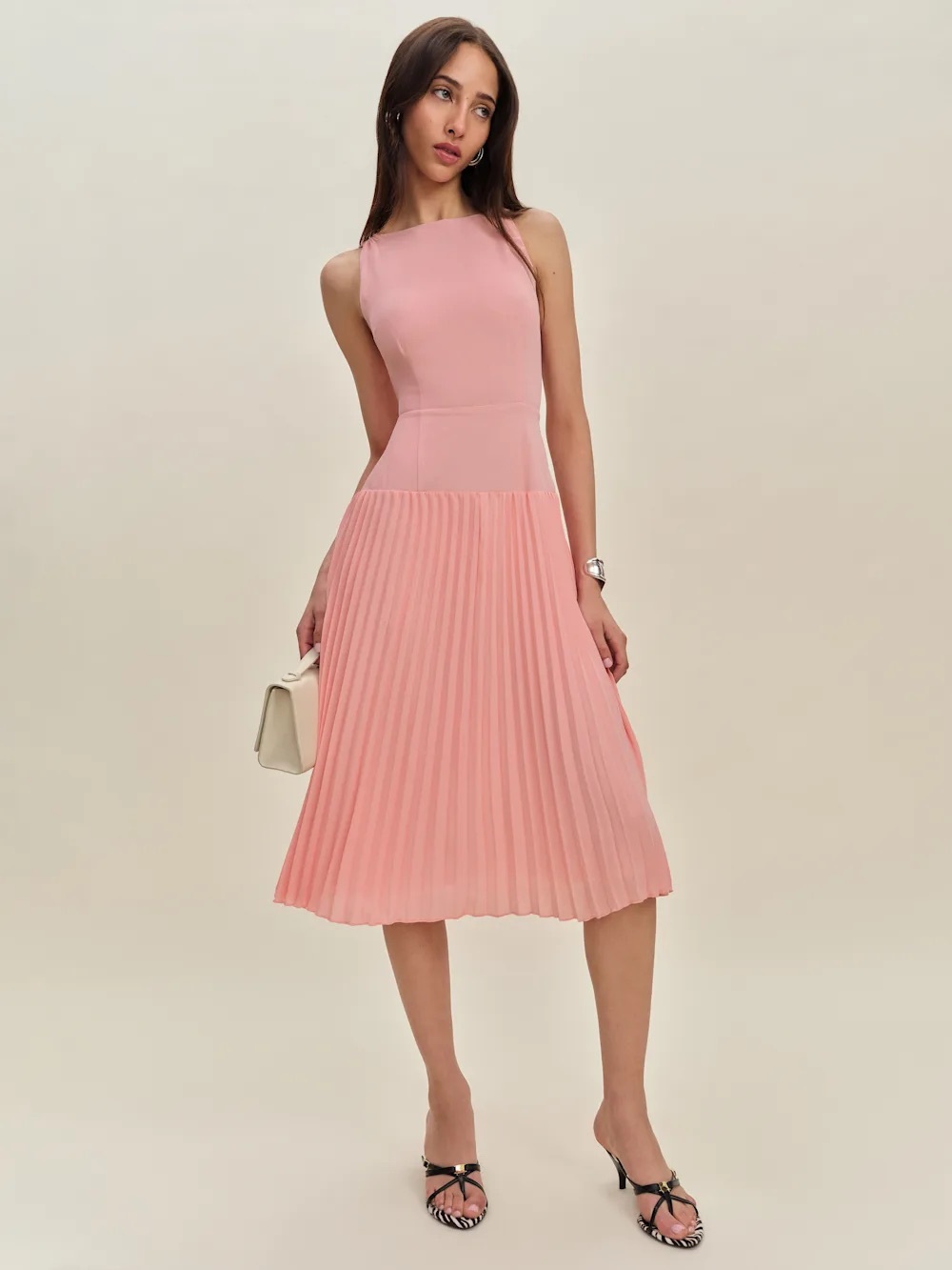 Reformation Andi Dress in Carnation Pink